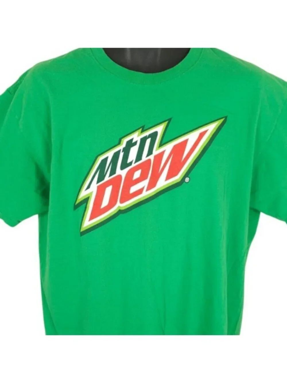 Mountain Dew T Shirt Mens Size XL Green Soda Snack Tee